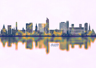 Naklejka premium Oslo Skyline