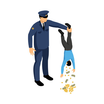 police officer holding man upside down clip art preview
