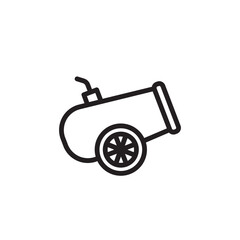 Circus Fire Parade Outline Icon