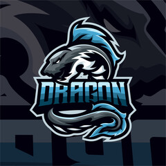 Dragon masscot logo illustration vector