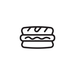 Bread Cake Hot Outline Icon