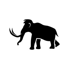 black mammoth vector logo