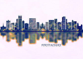 Fototapeta na wymiar Porto Alegre Skyline
