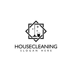 House Cleaning service icon isolated on transparent dark background