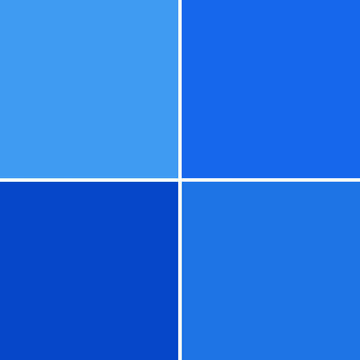 image of 4 blue square quadrants. light, medium an darker blue raster illustration background. four squares. backdrop, web presentation template, mockup base. narrow white divider strips. illustration