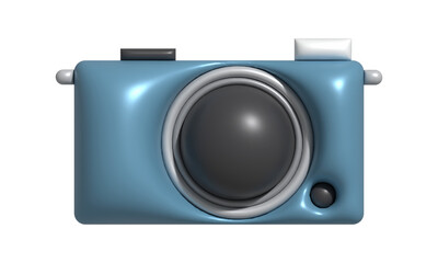 Compact digital camera 3d render illustration