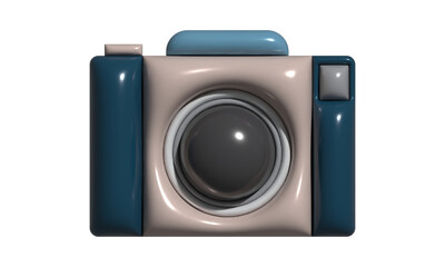 Compact digital camera 3d render illustration