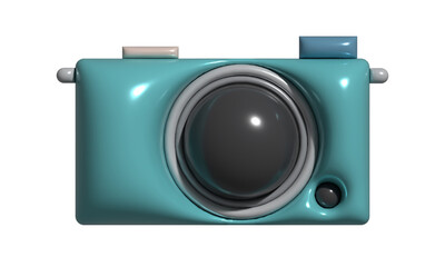 Compact digital camera 3d render illustration