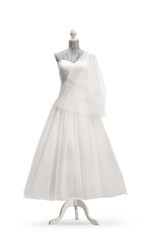 Wedding dress on a mannequin doll