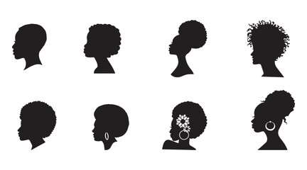 afro black woman silhouette