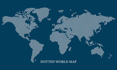 Dotted world map. Vector 