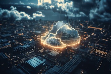 Cloud computing technology concept transfer . Generative AI