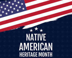 Native American Indian Heritage Month. American Indian heritage month backdrop. Banner, poster, card for social media
