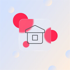 House icon. Construction, walls, roof, window, glass. Home concept.
