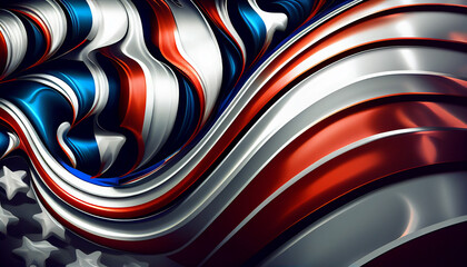 American Pride - An abstract background. Generative AI