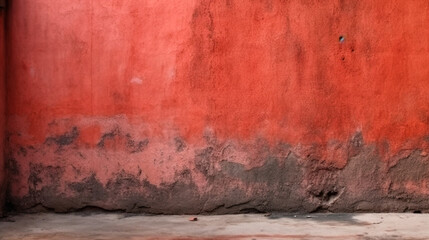 Texture of old red concrete wall for background. Generative AI