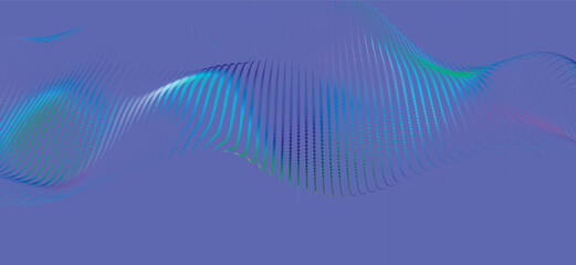 Abstract digital wave of particles. Futuristic point wave. Technology background vector. 3D rendering.