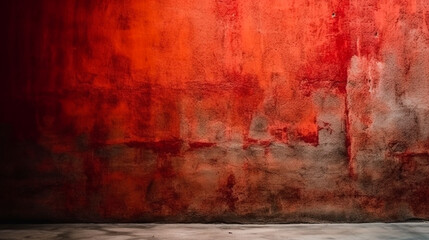 Texture of old red concrete wall for background. Generative AI