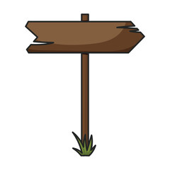 Wooden sign vector icon.Color vector icon isolated on white background wooden sign .