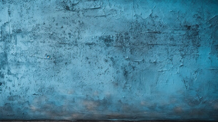 Texture of old blue concrete wall for background. Generative AI