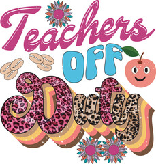 Retro Teacher Sublimation Design