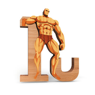 muscle, gym, alphabet, A, B, C, D, F, G, H, J, K, L, M, N, P, Q, R, S, T, V, X, Z, comic, 3d, hulk,  character, retro, football, worker, hero, player, strong, people, muscular, generative ai