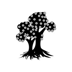 money tree grow investment logo design