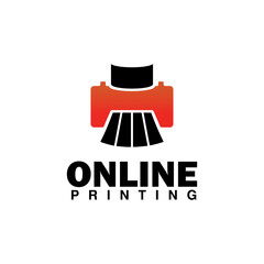 Online digital printer app logo design