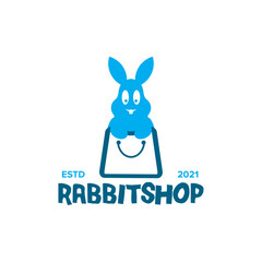 Rabbit animal pet store logo design