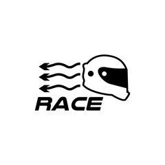 motorcycle Helmet speed race logo design