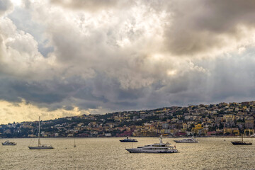 Coucher de soleil sur la baie de Naples