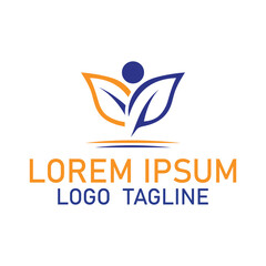 Obraz premium Leaf icon business logo design.