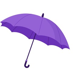 Vector illustration blue color umbrella