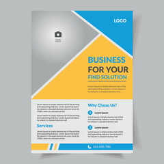 Business flyer template design vector size a4.