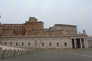 Fototapeta premium Vatican St. Pietro Square.. Noah's Ark, St. Pietro's Basilica, basilica and church interior images, paintings and sculptures. Vatican