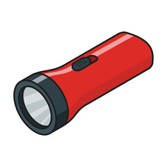 Flashlight isometric vector icon.Color vector icon isolated on white background flashlight.