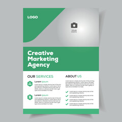 Obraz premium Business flyer template design vector size a4.