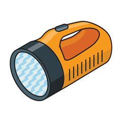 Flashlight isometric vector icon.Color vector icon isolated on white background flashlight.