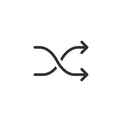 Arrow vector icon. Arrow flat sign design. Linear arrow symbol pictogram. UX UI icon. Linear icon