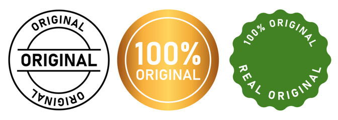 Fototapeta na wymiar original 100 percent badge stamp label sticker design