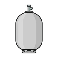 Gas bottle vector icon.Color vector icon isolated on white background gas bottle.