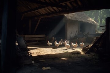 old farmhouse, barn house, created with AI, AI, generative AI