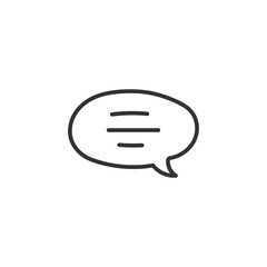 Hand drawn bubble chat vector icon. Chat flat sign design. SMS chat symbol pictogram. Hand drawn chat message icon. UX UI icon. Linear icon