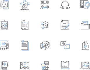 Homeware outline icons collection. Homeware, household, furnishings, furniture, decor, kitchenware, appliances vector and illustration concept set. bedding, bath, curtains linear signs