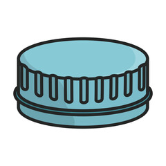 Cap bottle vector icon.Color vector icon isolated on white background cap bottle.