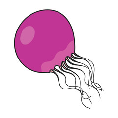 Jellyfish vector icon.Color vector icon isolated on white background jellyfish.