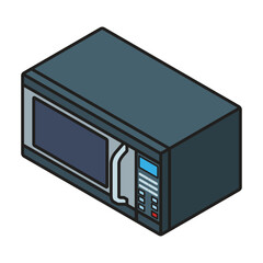 Microwave vector icon. Isometric vector icon isolated on white background microwave.