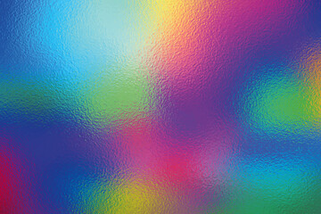 Saturate holographic rainbow foil texture, iridescent gradient background for prints. Vector illustration.