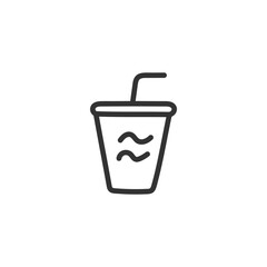Hand drawn cup of coffee vector icon. Mug vector icon. Cup of tea vector flat sign design. Cup symbol pictogram linear icon. UX UI icon