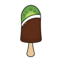 Ice cream in cone vector icon.Color vector icon isolated on white background ice cream in cone.